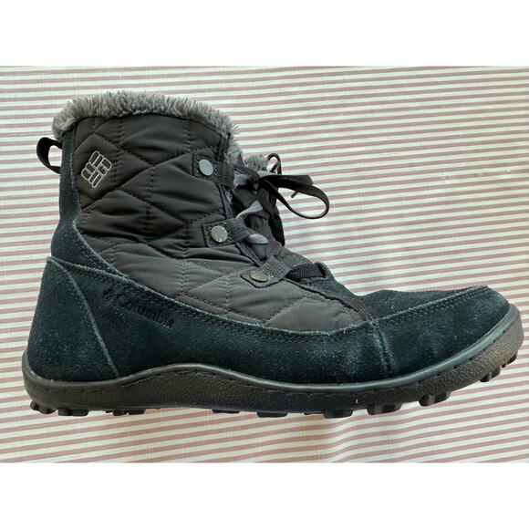 Columbia Winter Boots Womens 9 Minx Shorty Omni-Heat Black Faux Fur BL1593-010 - Picture 8 of 8